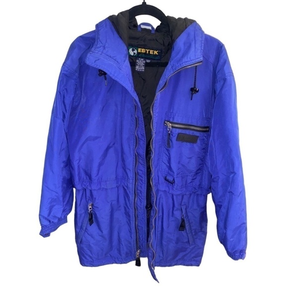 𝅺VINTAGE Eddie Bauer Ebtek Thinsulate Hooded Winter Snow Ski Jacket Rain Coat - Picture 1 of 11